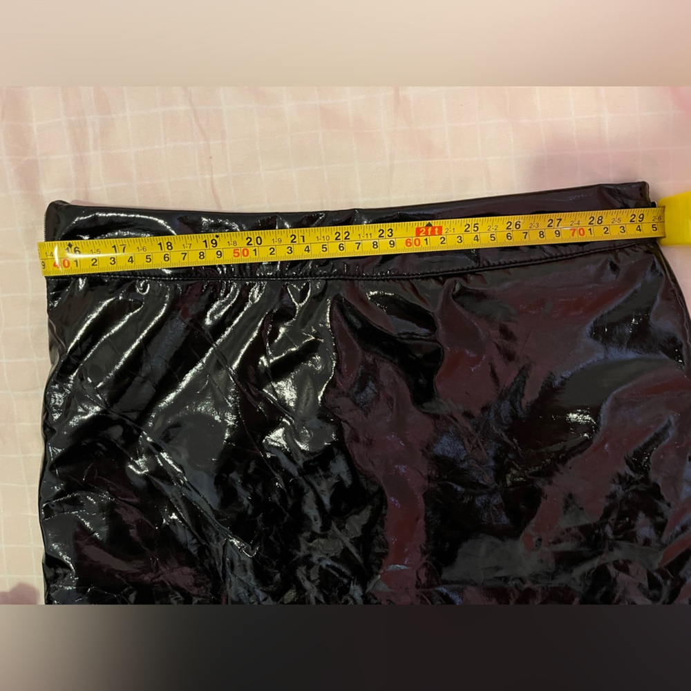 Black vinyl skirt with shorts inside!